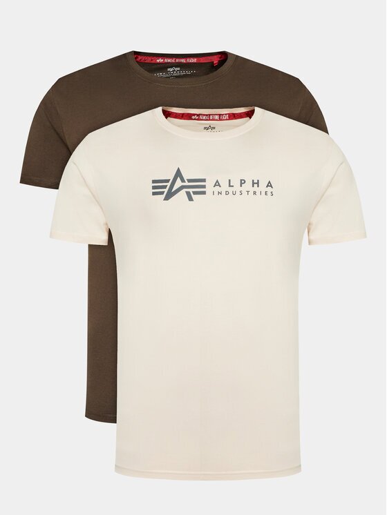 Alpha Industries Set de tricouri﻿ Alpha Label T 2 118534 Regular Fit