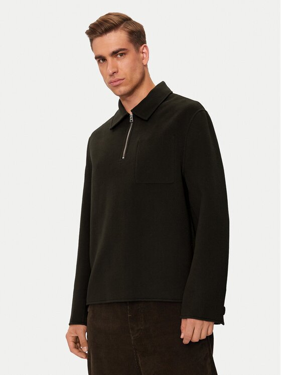 AMI Paris Palton de lână HJK057.WV0022 Regular Fit