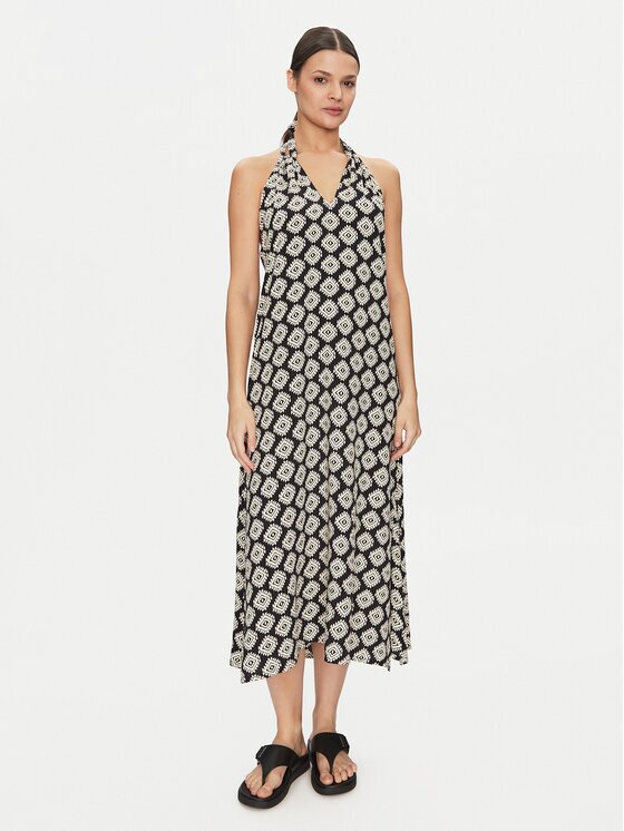 Banana Moon Rochie de plajă Mara Sarong Negru Relaxed Fit
