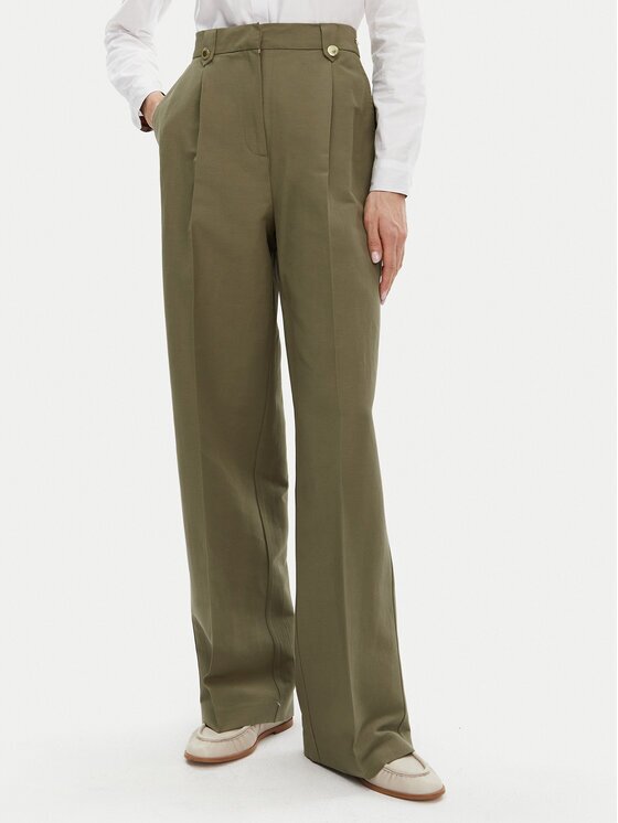 Barbour Pantaloni din material Ava LTR0386GN74 Wide Leg
