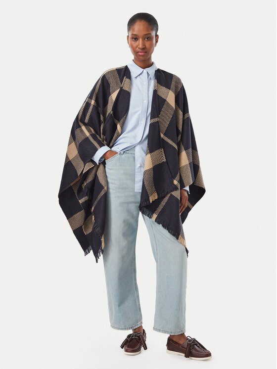 Barbour Poncho Isabelle Tartan Serape LSC0501TN54 Relaxed Fit