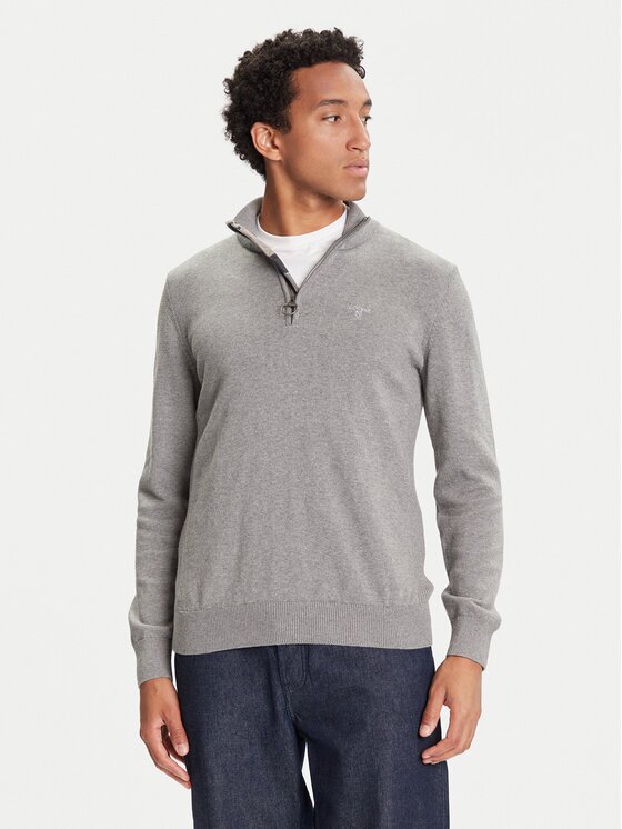 Barbour Pulover Half Zip MKN1074GY52 Regular Fit