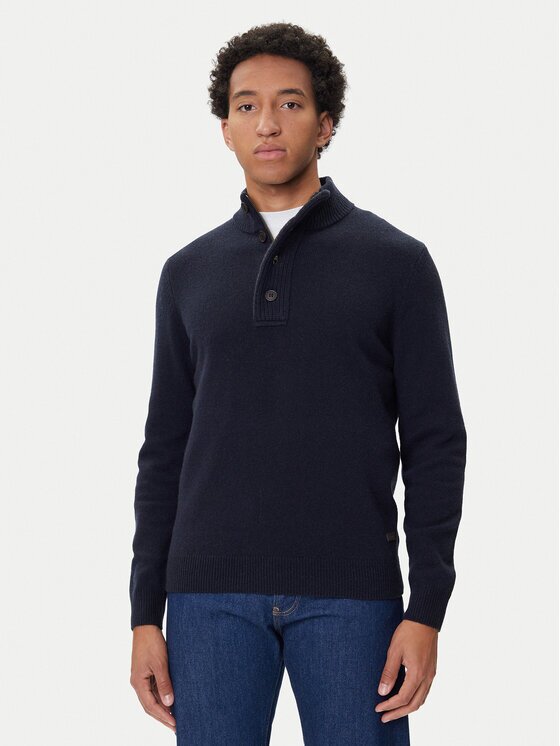 Barbour Pulover Patch Half Zip MKN0585NY91 Regular Fit