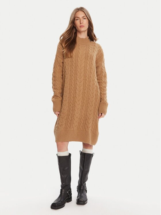 Barbour Rochie tricotată Belford LDR0946BE31 Regular Fit