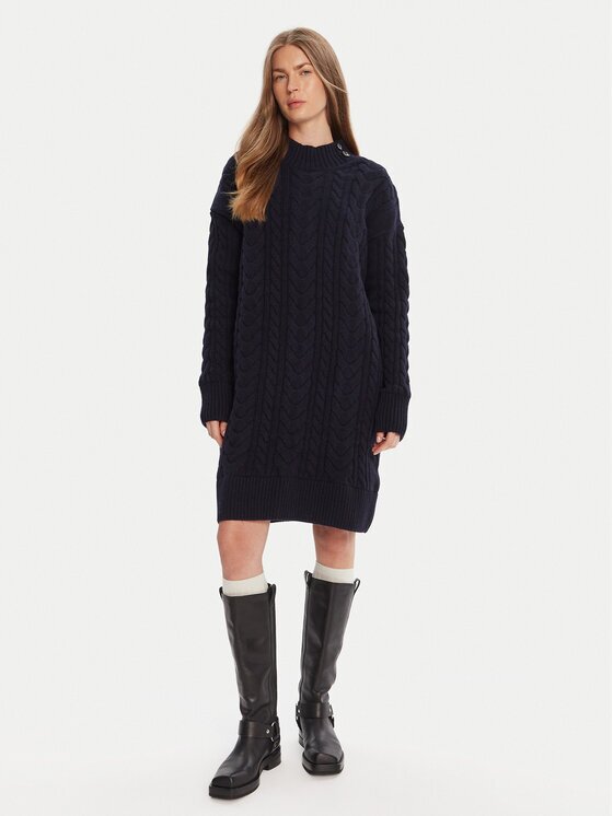Barbour Rochie tricotată Belford LDR0946NY73 Regular Fit