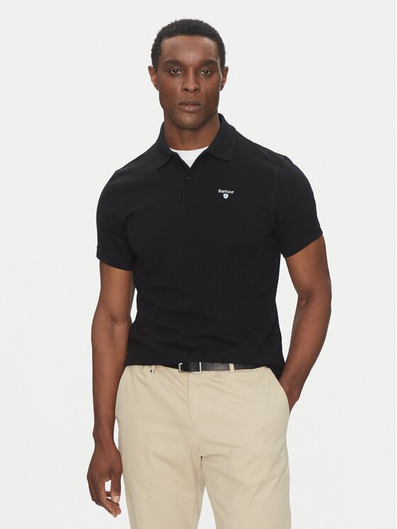 Barbour Tricou polo Original Sports MML0358BK31 Tailored Fit