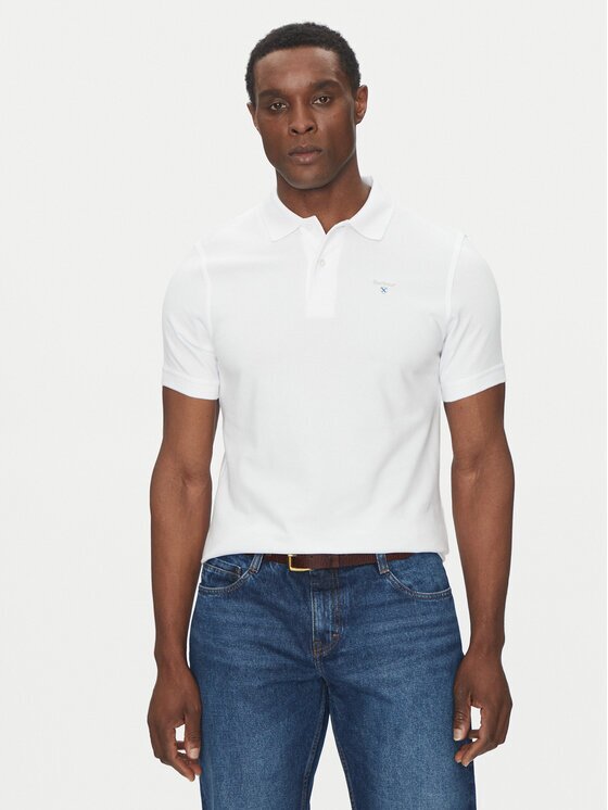 Barbour Tricou polo Original Sports MML0358WH11 Tailored Fit