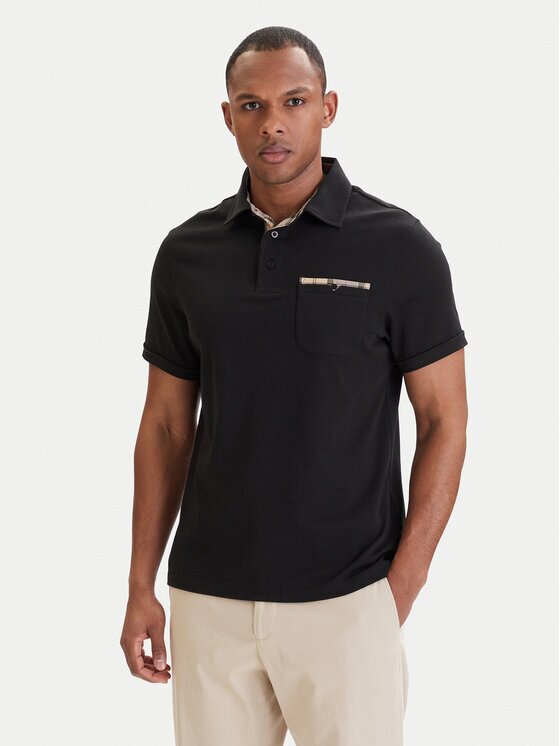 Barbour Tricou polo Premium Corpatch MML1496BK31 Tailored Fit