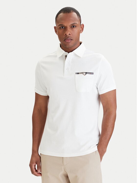 Barbour Tricou polo Premium CorpatchMML1496WH11 Tailored Fit
