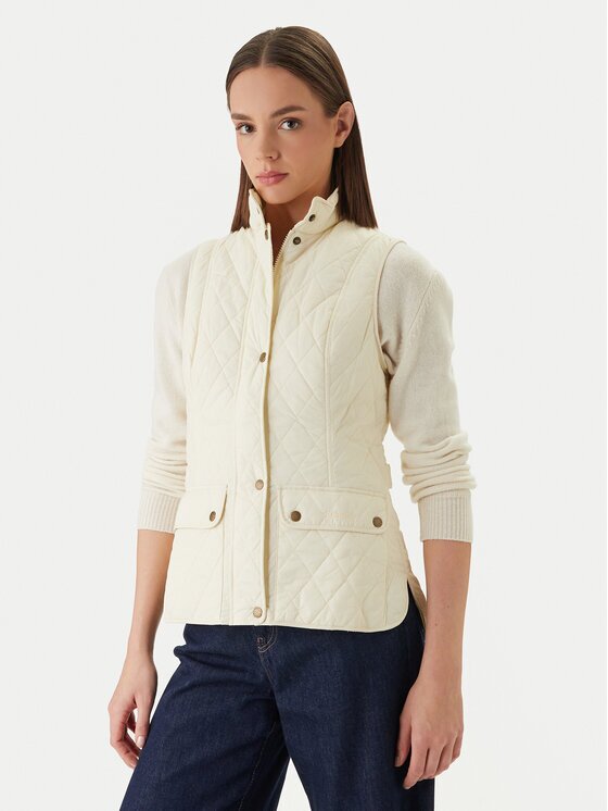 Barbour Vestă Otteburn GI0003CR31 Écru Regular Fit