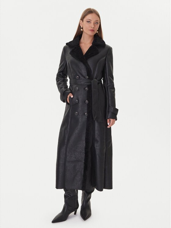 BARDOT Palton din piele ecologic 59622JB1 Regular Fit