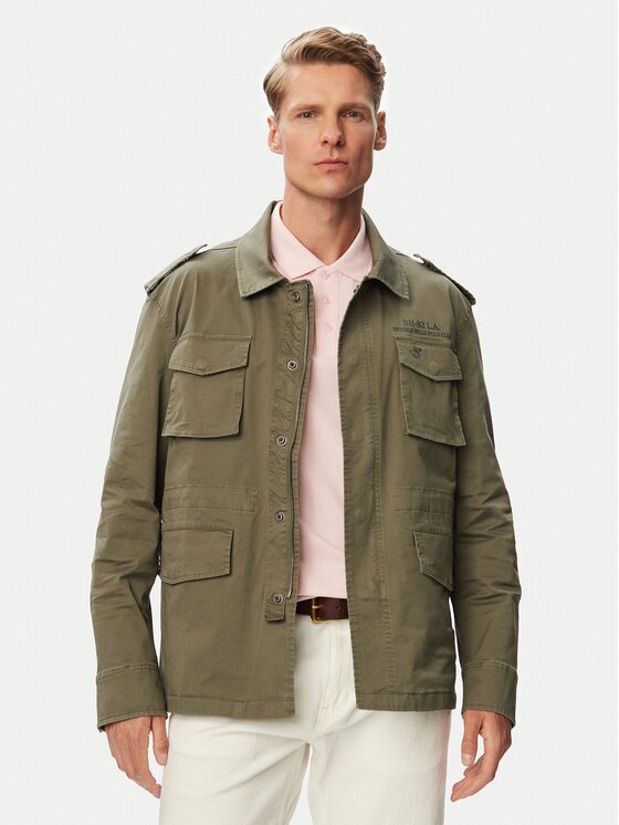 Beverly Hills Polo Club Jachetă cămașă P-SS26M-JK0197-0342 Verde Regular Fit