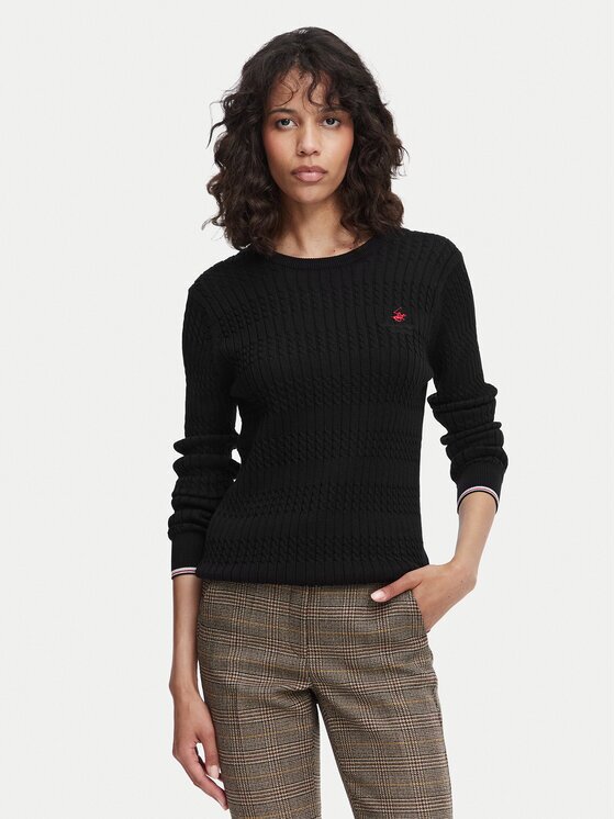 Beverly Hills Polo Club Pulover P-SS26W-M537390BLK Regular Fit