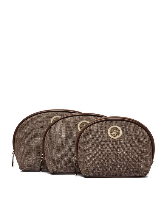 Beverly Hills Polo Club Set de genți pentru cosmetice CWBEO-BHPC-U1-002-AW26 (3-PACK) Maro
