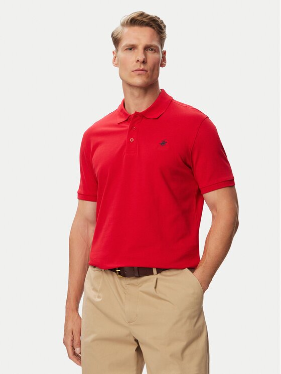 Beverly Hills Polo Club Tricou polo P-SS26M-P42560_Navy LogoWRED Regular Fit