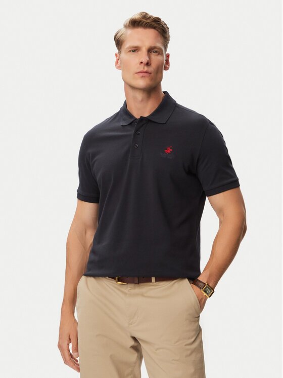 Beverly Hills Polo Club Tricou polo P-SS26M-P42560_Red LogoNVY Regular Fit