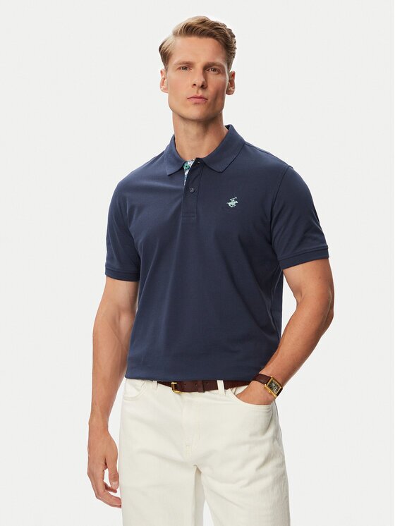 Beverly Hills Polo Club Tricou polo P-SS26M-P450106BLU Regular Fit