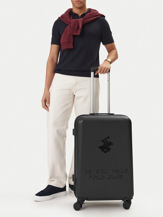 Beverly Hills Polo Club Valiză medie CEO-BHPC-M-003-08-BLACK Negru