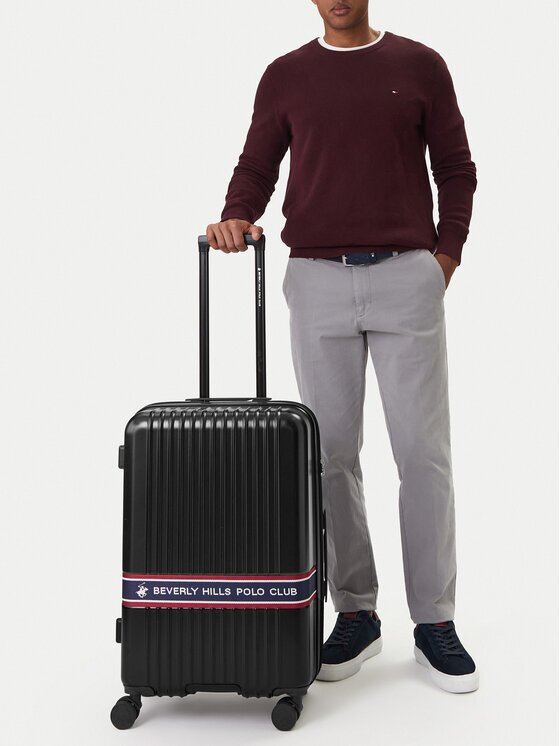 Beverly Hills Polo Club Valiză medie CEO-BHPC-M-005-08-BLACK Negru