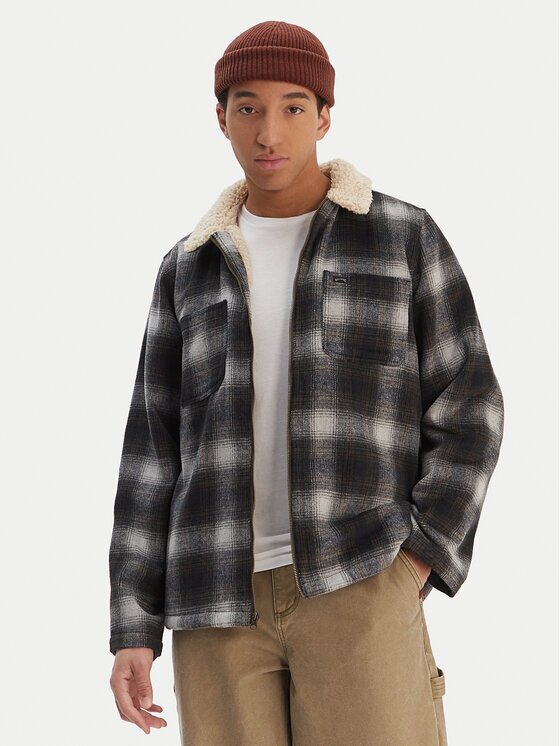 Billabong Jachetă cămașă Hills Sherpa EBYJK00136 Gri Regular Fit