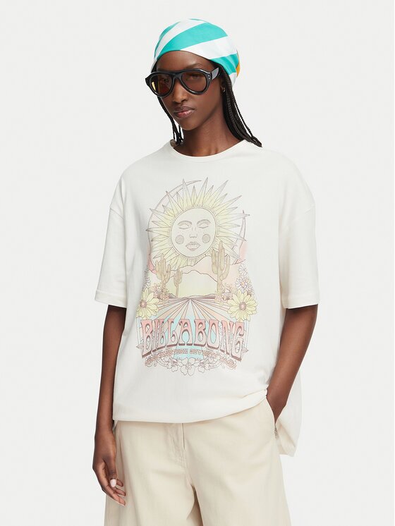 Billabong Tricou Chasin Sunshine EBJZT00411 Alb Loose Fit