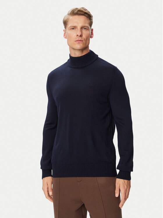 Boss Bluză cu gât Avac 50578016 Regular Fit