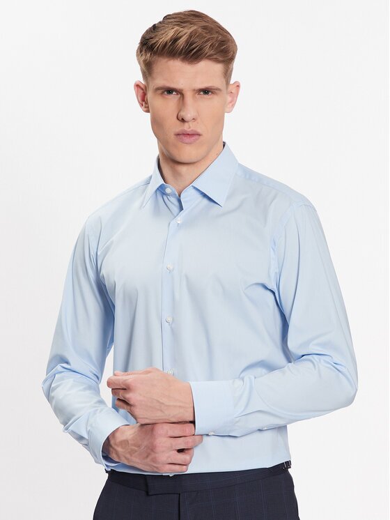 Boss Cămașă 50473265 Albastru celest Regular Fit