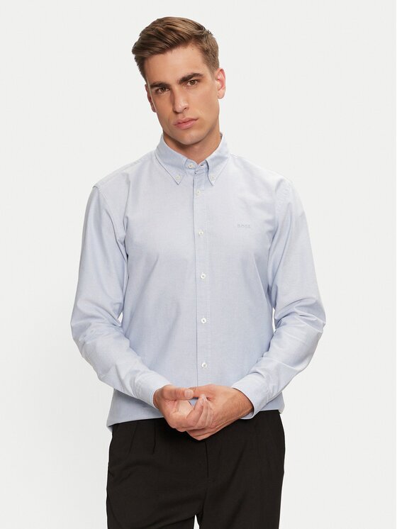 Boss Cămașă H-Roan 50520265 Albastru celest Slim Fit
