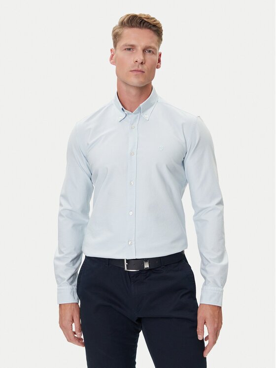 Boss Cămașă H-Roan 50544917 Albastru celest Slim Fit