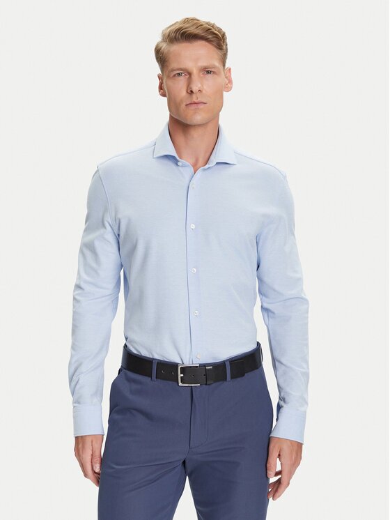 Boss Cămașă P-Hank 50527675 Albastru celest Slim Fit