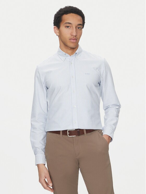 Boss Cămașă Roan 50520275 Albastru celest Slim Fit