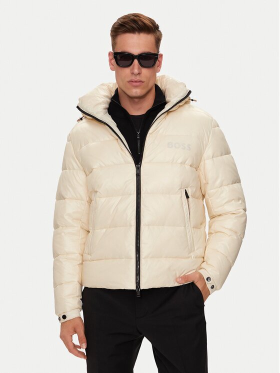 Boss Geacă de iarnă H-Calando1 50520200 Écru Regular Fit
