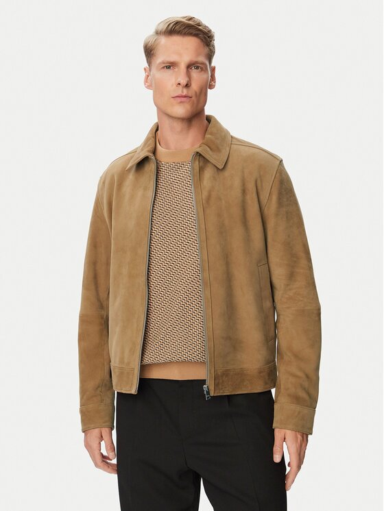 Boss Geacă de piele H-Malbano7 50563869 Regular Fit