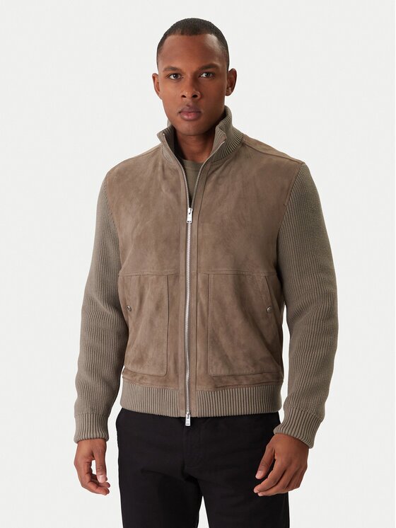 Boss Geacă de piele H-Maparo 50547673 Regular Fit