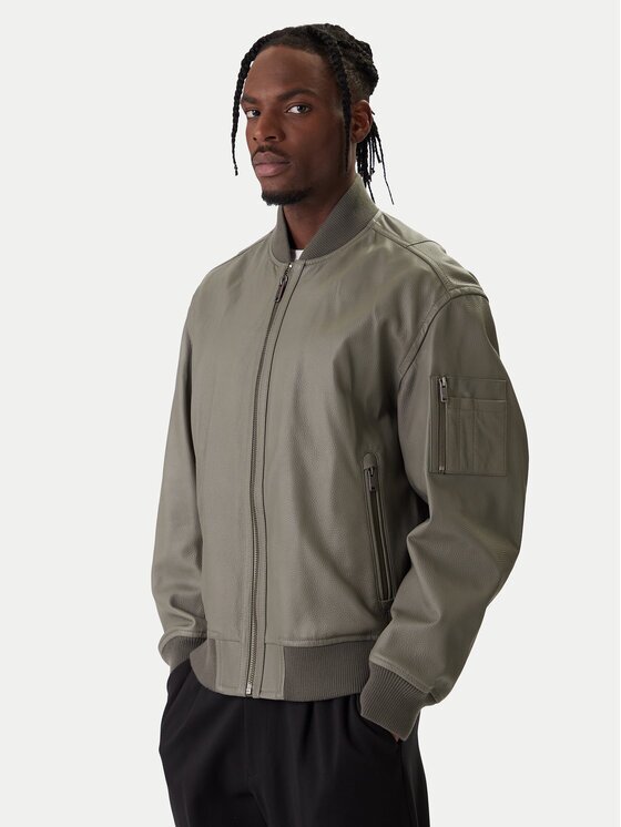 Boss Geacă de piele Jakri 50552151 Regular Fit