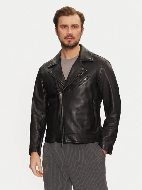 Boss Geacă de piele Jolush 50530258 Regular Fit