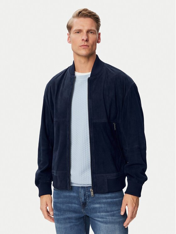 Boss Geacă de piele Jonorve 50562519 Regular Fit