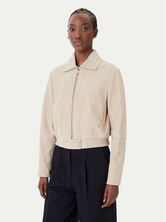 Boss Geacă de piele Salene 50552203 Regular Fit