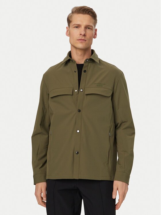 Boss Jachetă cămașă PS Spirit70 50560403 Verde Relaxed Fit