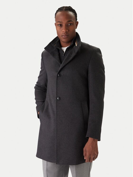 Boss Palton de lână H-Hyde 50551078 Slim Fit