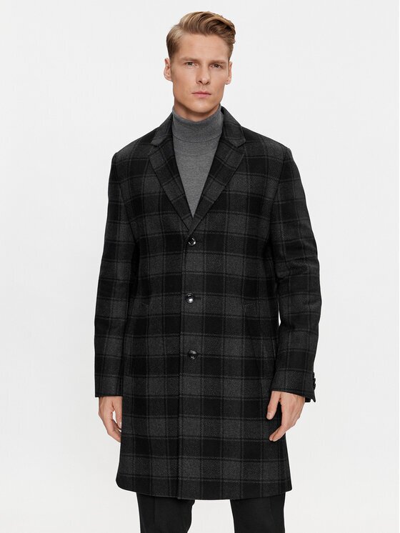 Boss Palton de lână H-Hyde-C-224 50502270 Regular Fit