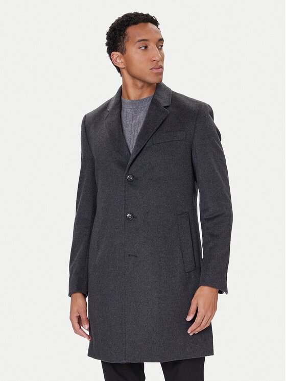 Boss Palton de lână Hyde 50549187 Slim Fit
