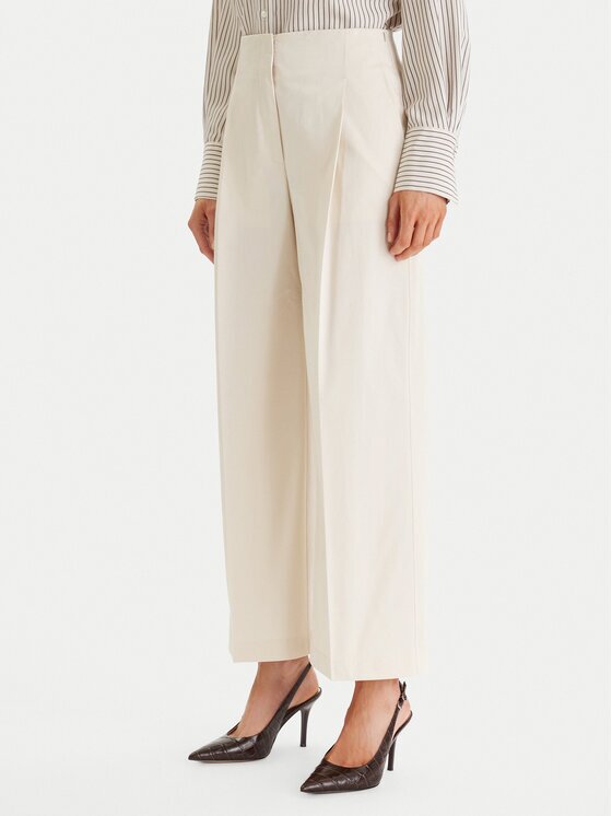 Boss Pantaloni culotte Tulotta 50551913 Écru Relaxed Fit