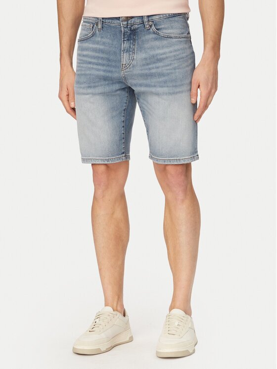 Boss Pantaloni scurți de blugi Re.Maine 50559892 Albastru celest Regular Fit