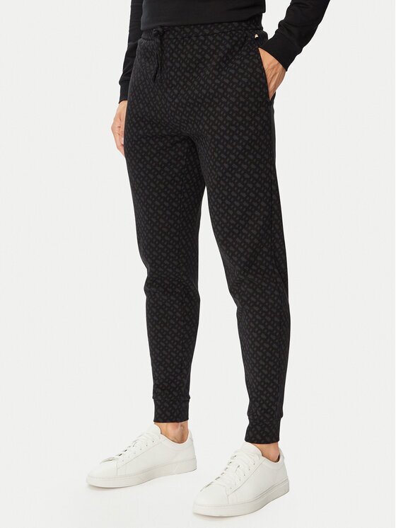 Boss Pantaloni trening 50571385 Negru Regular Fit