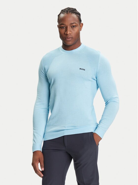 Boss Pulover K_Momentum 50541944 Albastru celest Regular Fit