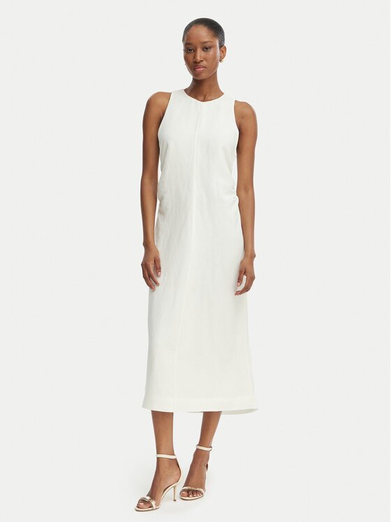 Boss Rochie de vară C_Delinna 50559243 Écru Regular Fit