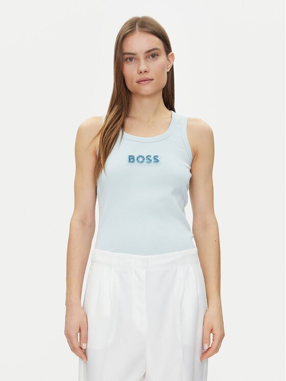 Boss Top C-Ematite 50536985 Albastru celest Slim Fit