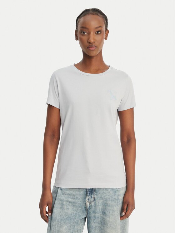 Boss Tricou C_Elove_4 50559077 Albastru celest Slim Fit