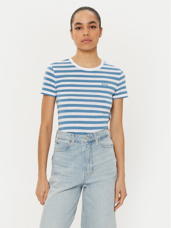 Boss Tricou C_Esla_Striped 50504192 Regular Fit